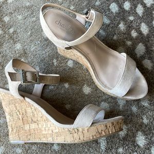 Nude platform sandals